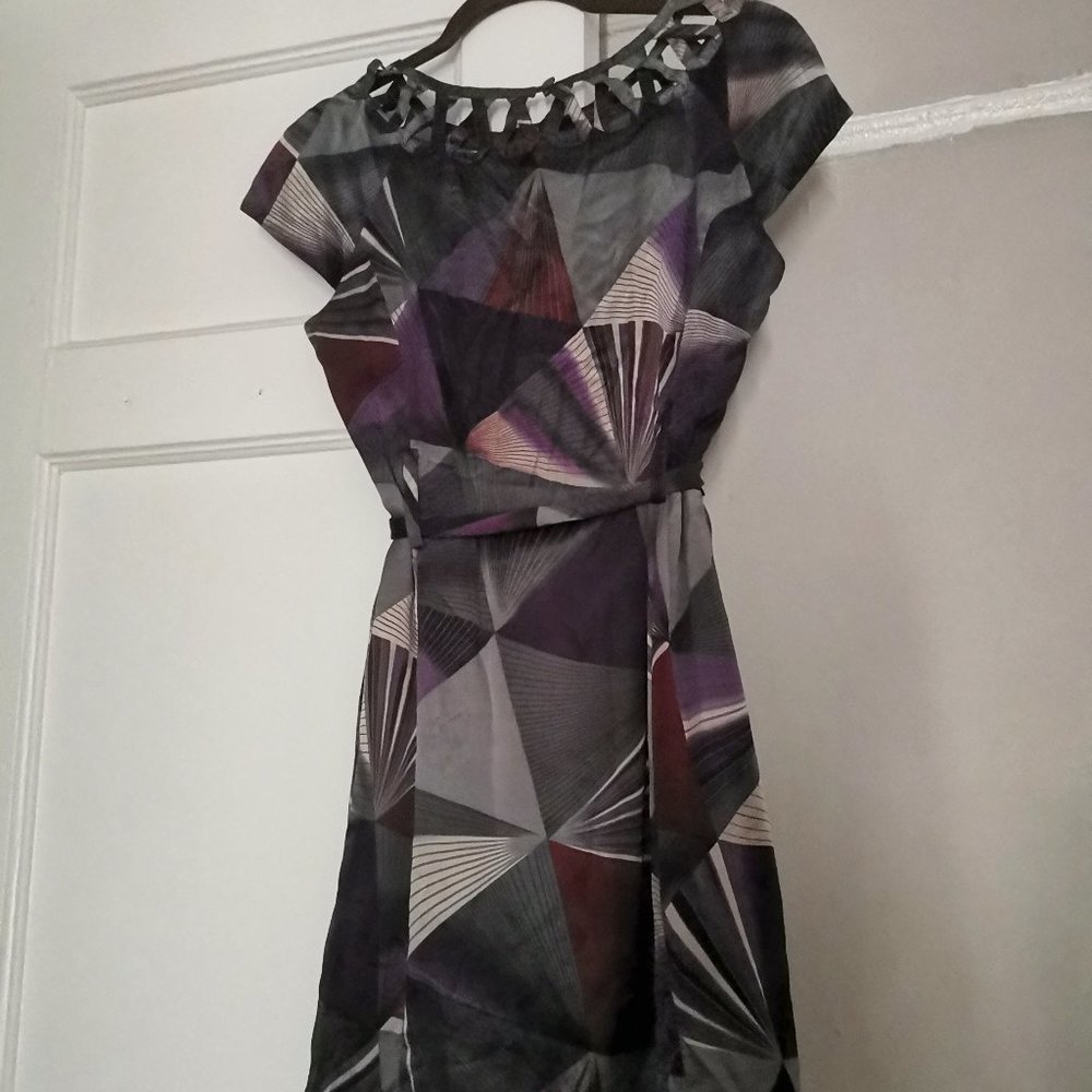 Dué Per Dué Women's Silk Charmeuse Self Belt Dress